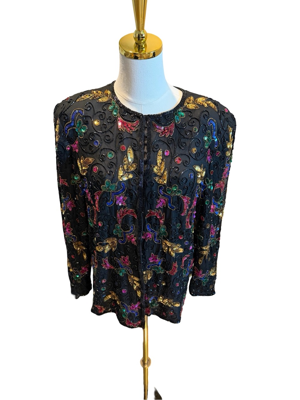 Vintage night vogue silk beaded jacket